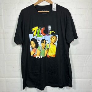 TLC Group T Shirt Mens Size XXL Black Retro Rap Classic Hip Hop NWT